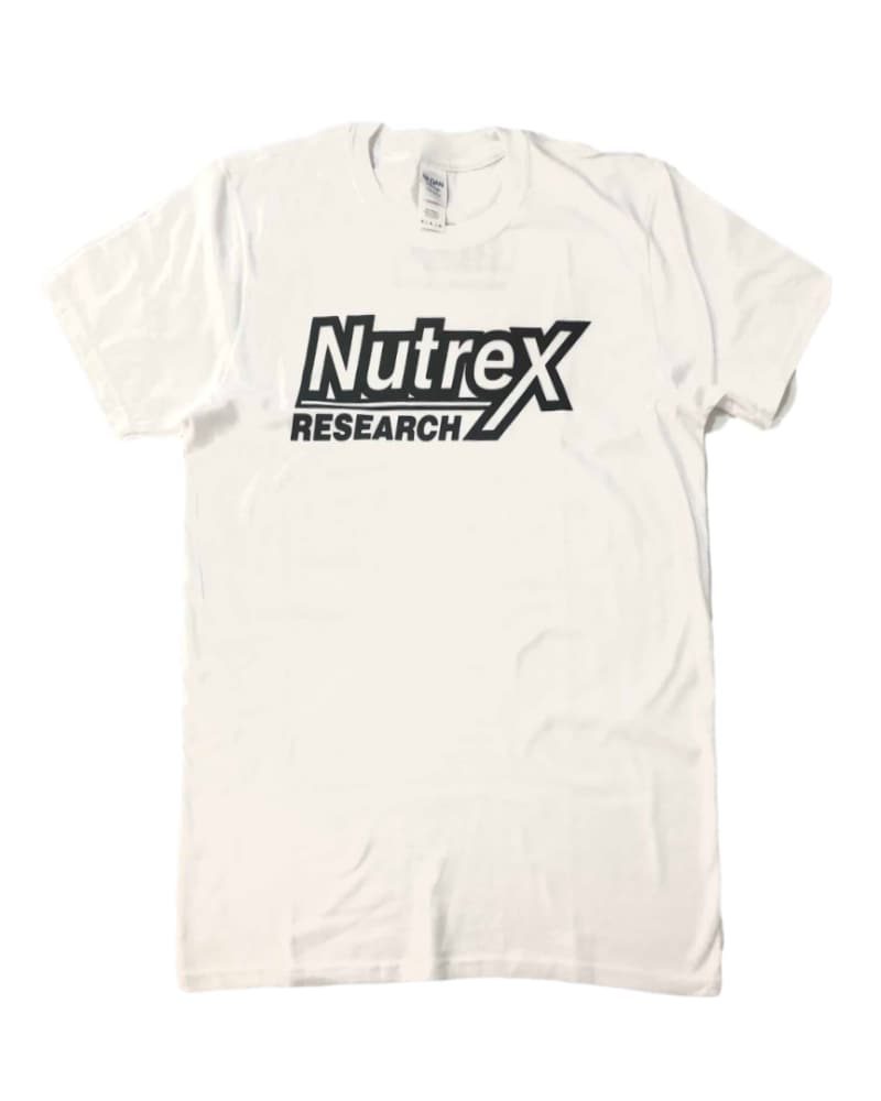 Nutrex White Gildan Ring T-Shirt - Black Logo