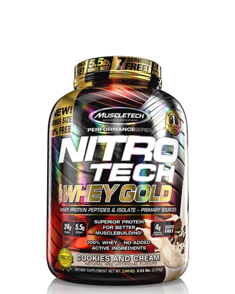 MuscleTech Nitro Tech 100% Whey Gold – 2,5 kg cookies cream