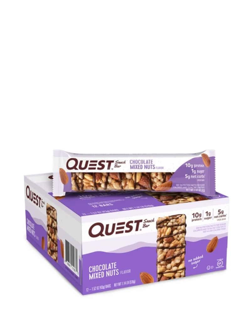 Quest Snak Bar Box – 12 bars chocolate mixed nuts