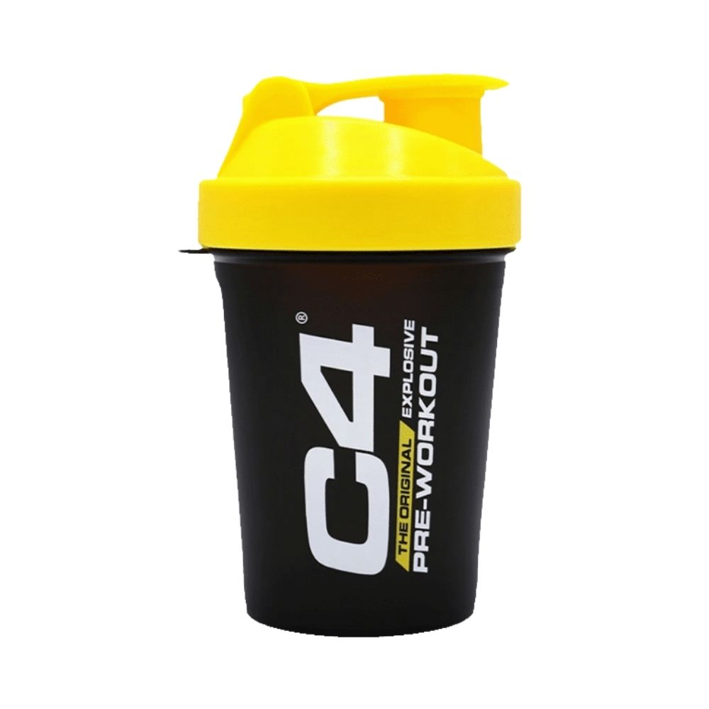 Cellucor C4 Solid Black with Yellow Shaker - 600ml