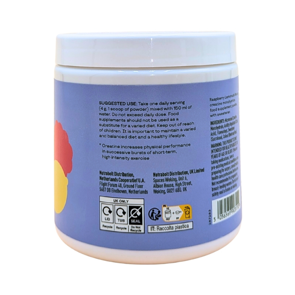 Bloom Creatine Monohydrate - 50 servings 203g - Raspberry Lemon - imagine 2