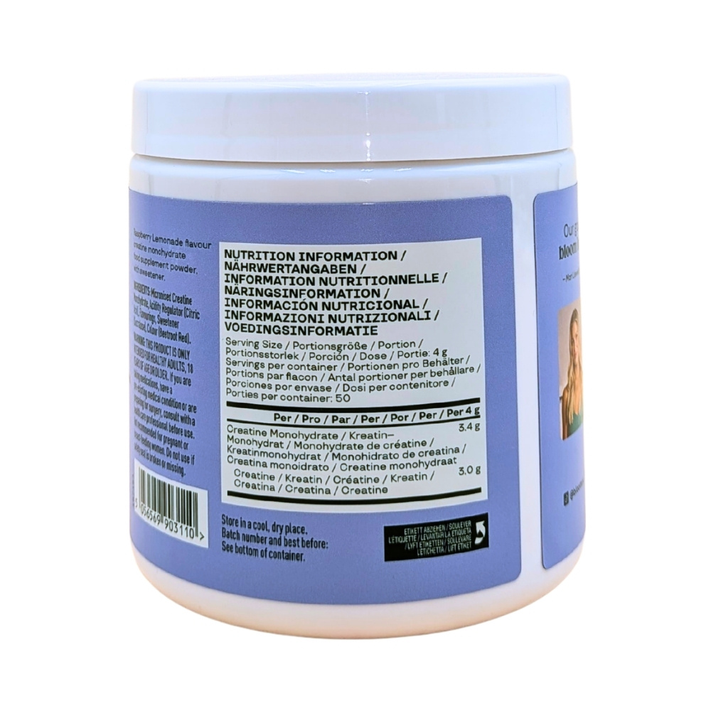 Bloom Creatine Monohydrate - 50 servings 203g - Raspberry Lemon - imagine 4