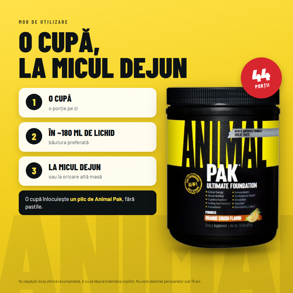 Universal Nutrition Animal Pak Powder - 44 servings - Image 4