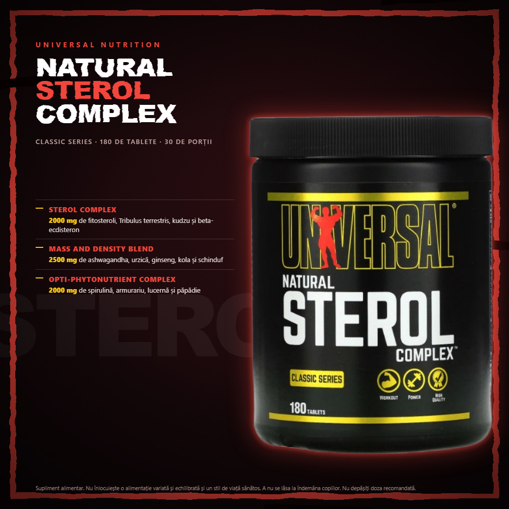 Universal Nutrition Natural Sterol Complex - 180 capsules - imagine 4
