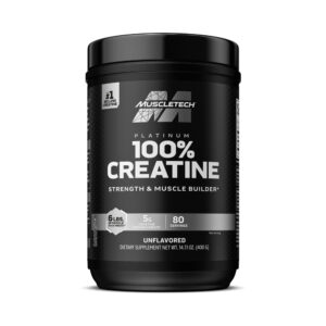 MuscleTech Platinum 100% Creatine – 400 g – Micronized Creatine Monohydrate